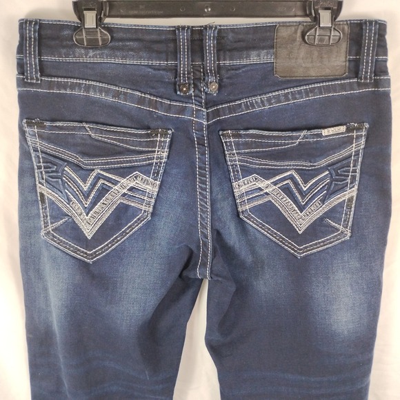 BKE Salvage Supply Co Mayhem Straight Jeans Men's 32 32x31 Regular Fit Dark Wash - Picture 10 of 16